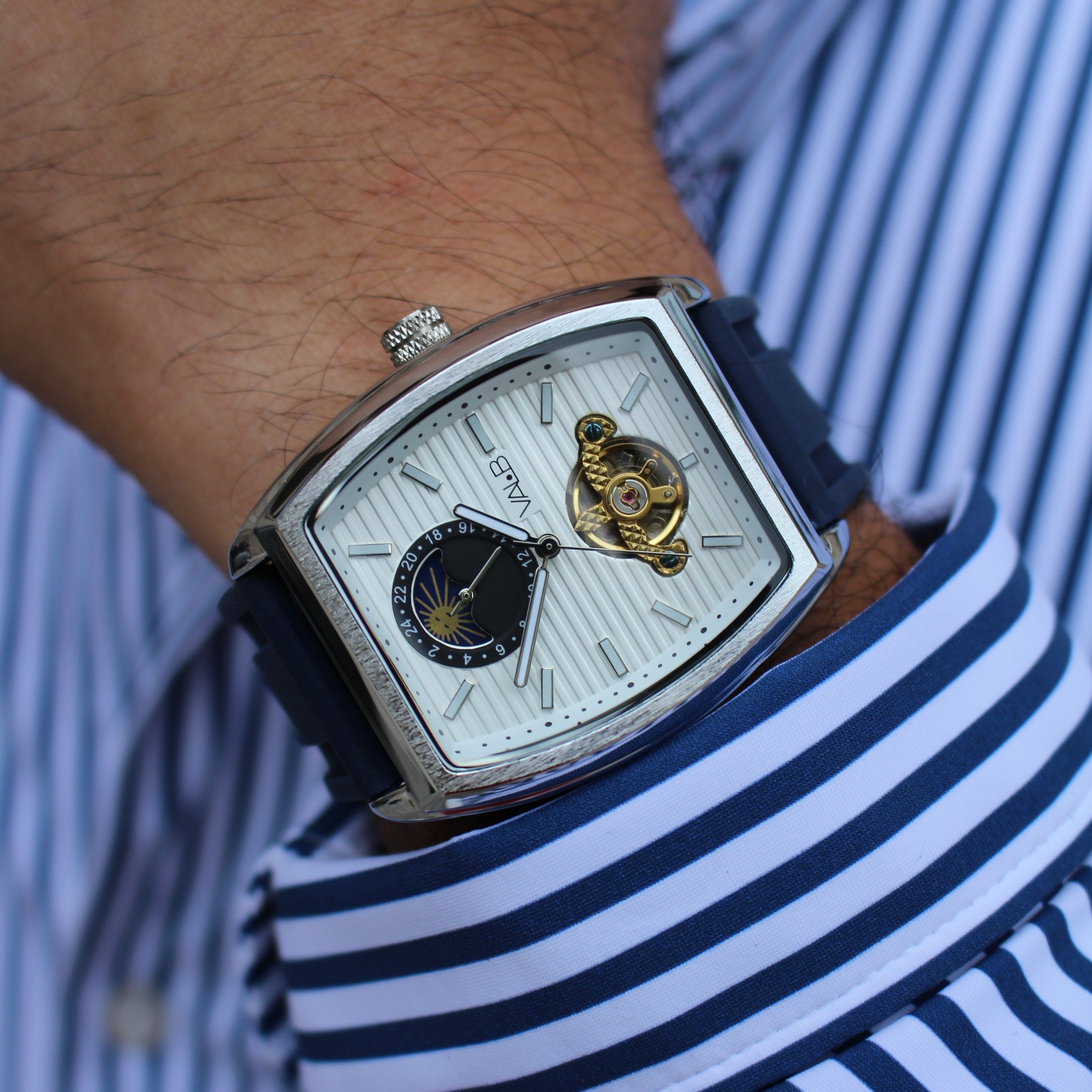 Lunar Silver Navy Blue